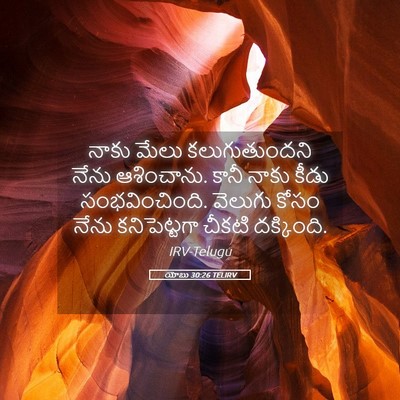Picture 05 - యోబు 30:26 TELIRV - నాకు మేలు - Bible Verse Picture