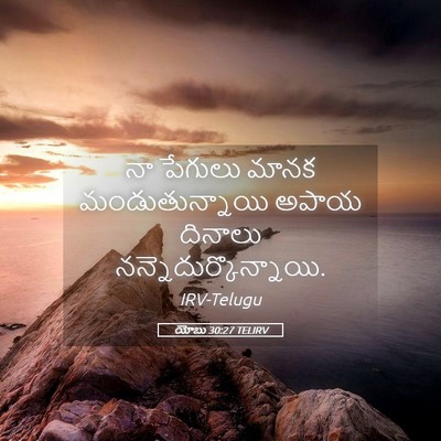 Picture 05 - యోబు 30:27 TELIRV - నా పేగులు మానక - Bible Verse Picture