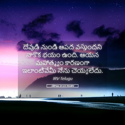 Picture 05 - యోబు 31:23 TELIRV - దేవుడి నుండి ఆపద - Bible Verse Picture