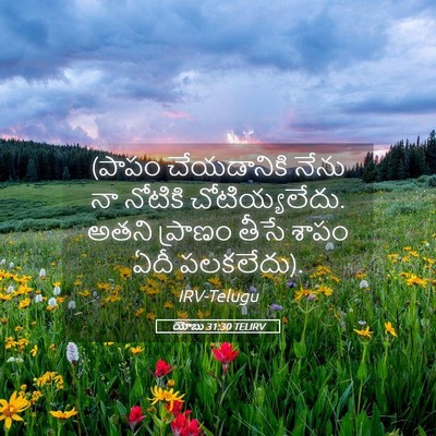 Picture 05 - యోబు 31:30 TELIRV - (పాపం చేయడానికి - Bible Verse Picture
