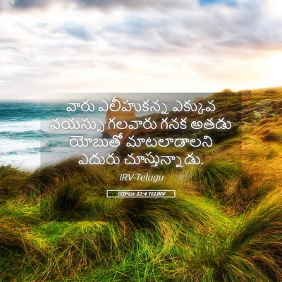 Picture 05 - యోబు 32:4 TELIRV - వారు ఎలీహుకన్న - Bible Verse Picture