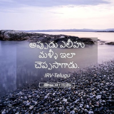 Picture 05 - యోబు 34:1 TELIRV - అప్పుడు ఎలీహు - Bible Verse Picture