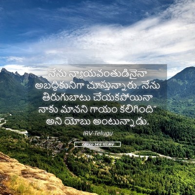 Picture 05 - యోబు 34:6 TELIRV - నేను - Bible Verse Picture