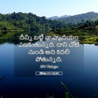 Picture 05 - యోబు 37:1 TELIRV - దీన్ని బట్టి నా - Bible Verse Picture