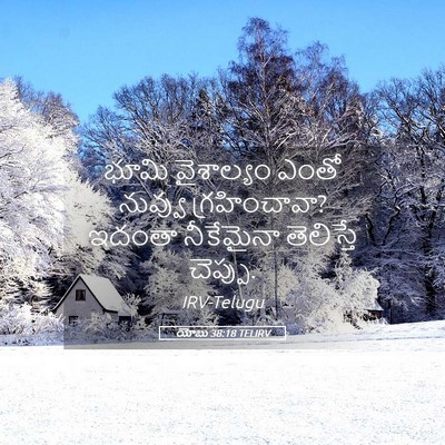 Picture 05 - యోబు 38:18 TELIRV - భూమి వైశాల్యం - Bible Verse Picture