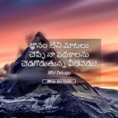 Picture 05 - యోబు 38:2 TELIRV - జ్ఞానం లేని మాటలు - Bible Verse Picture