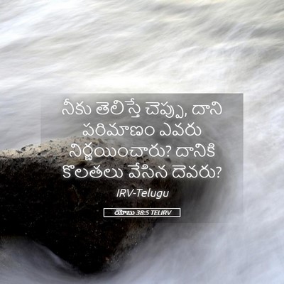 Picture 05 - యోబు 38:5 TELIRV - నీకు తెలిస్తే - Bible Verse Picture