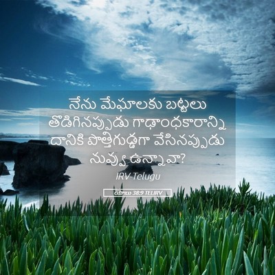 Picture 05 - యోబు 38:9 TELIRV - నేను మేఘాలకు - Bible Verse Picture
