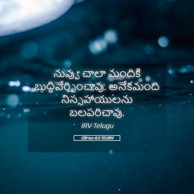 Picture 05 - యోబు 4:3 TELIRV - నువ్వు చాలా - Bible Verse Picture