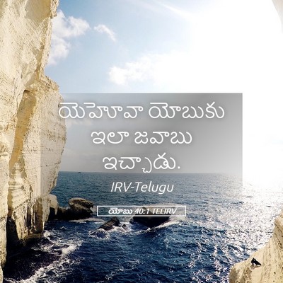 Picture 05 - యోబు 40:1 TELIRV - యెహోవా యోబుకు ఇలా - Bible Verse Picture