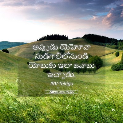 Picture 05 - యోబు 40:6 TELIRV - అప్పుడు యెహోవా - Bible Verse Picture