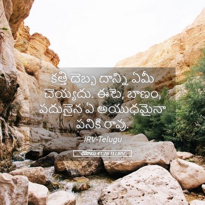 Picture 05 - యోబు 41:26 TELIRV - కత్తి దెబ్బ - Bible Verse Picture