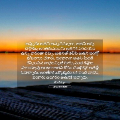 Picture 05 - యోబు 42:11 TELIRV - అప్పుడు అతని - Bible Verse Picture