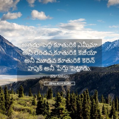 Picture 05 - యోబు 42:14 TELIRV - అతడు పెద్ద - Bible Verse Picture