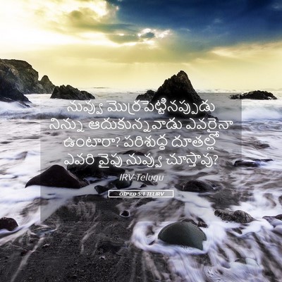 Picture 05 - యోబు 5:1 TELIRV - నువ్వు - Bible Verse Picture