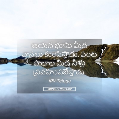 Picture 05 - యోబు 5:10 TELIRV - ఆయన భూమి మీద వానలు - Bible Verse Picture