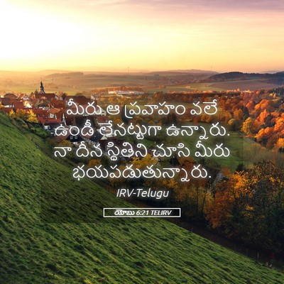 Picture 05 - యోబు 6:21 TELIRV - మీరు ఆ ప్రవాహం వలే - Bible Verse Picture