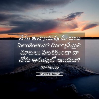 Picture 05 - యోబు 6:30 TELIRV - నేను అన్యాయపు - Bible Verse Picture