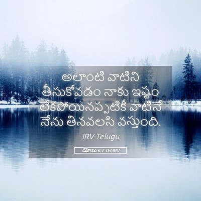 Picture 05 - యోబు 6:7 TELIRV - అలాంటి వాటిని - Bible Verse Picture
