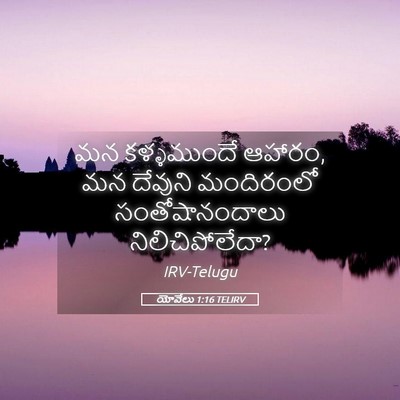 Picture 05 - యోవేలు 1:16 TELIRV - మన కళ్ళముందే - Bible Verse Picture