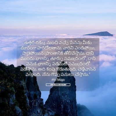 Picture 05 - యోవేలు 2:20 TELIRV - ఉత్తర దిక్కు - Bible Verse Picture