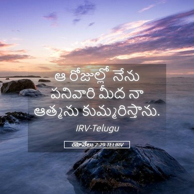 Picture 05 - యోవేలు 2:29 TELIRV - ఆ రోజుల్లో నేను - Bible Verse Picture