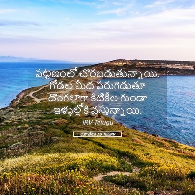Picture 05 - యోవేలు 2:9 TELIRV - పట్టణంలో - Bible Verse Picture