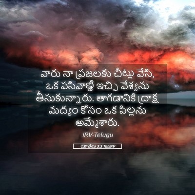 Picture 05 - యోవేలు 3:3 TELIRV - వారు నా ప్రజలకు - Bible Verse Picture