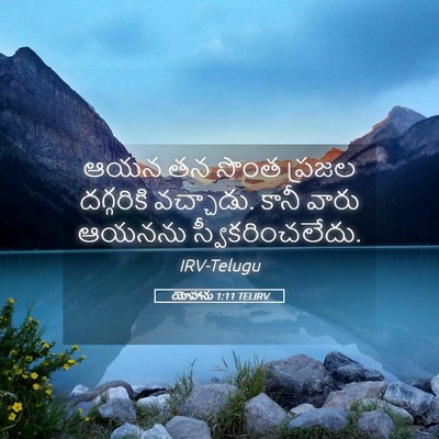 Picture 05 - యోహాను 1:11 TELIRV - ఆయన తన సొంత ప్రజల - Bible Verse Picture