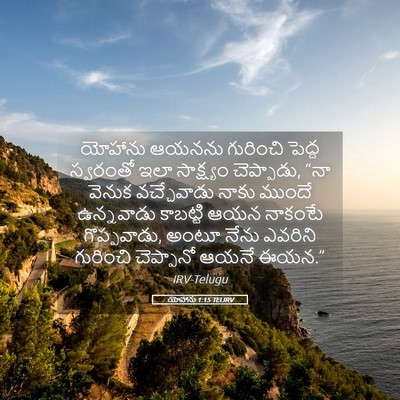Picture 05 - యోహాను 1:15 TELIRV - యోహాను ఆయనను - Bible Verse Picture