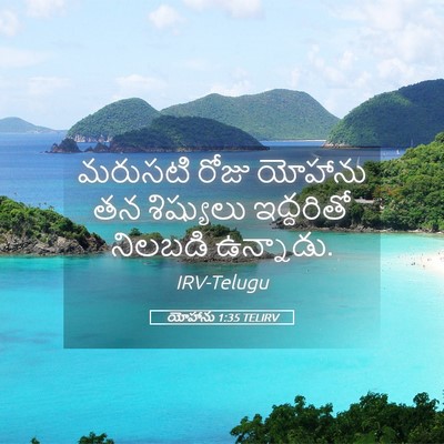 Picture 05 - యోహాను 1:35 TELIRV - మరుసటి రోజు - Bible Verse Picture