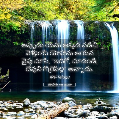Picture 05 - యోహాను 1:36 TELIRV - అప్పుడు యేసు - Bible Verse Picture