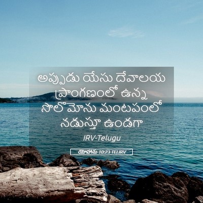 Picture 05 - యోహాను 10:23 TELIRV - అప్పుడు యేసు - Bible Verse Picture