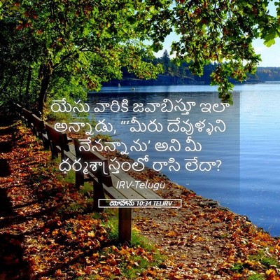 Picture 05 - యోహాను 10:34 TELIRV - యేసు వారికి - Bible Verse Picture