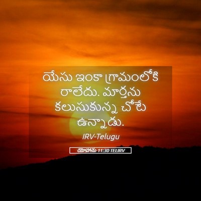 Picture 05 - యోహాను 11:30 TELIRV - యేసు ఇంకా - Bible Verse Picture