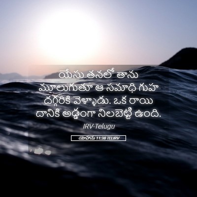 Picture 05 - యోహాను 11:38 TELIRV - యేసు తనలో తాను - Bible Verse Picture