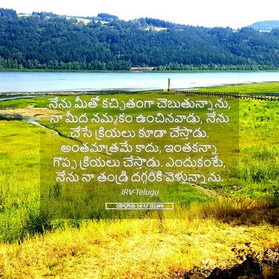 Picture 05 - యోహాను 14:12 TELIRV - నేను మీతో - Bible Verse Picture