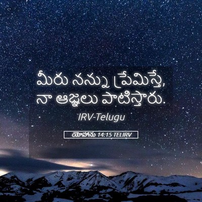 Picture 05 - యోహాను 14:15 TELIRV - మీరు నన్ను - Bible Verse Picture