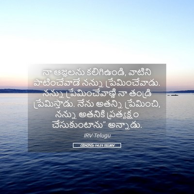 Picture 05 - యోహాను 14:21 TELIRV - నా ఆజ్ఞలను - Bible Verse Picture