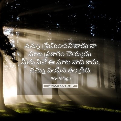 Picture 05 - యోహాను 14:24 TELIRV - నన్ను ప్రేమించని - Bible Verse Picture