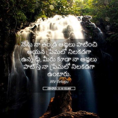 Picture 05 - యోహాను 15:10 TELIRV - నేను నా తండ్రి - Bible Verse Picture