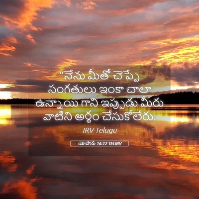 Picture 05 - యోహాను 16:12 TELIRV - “నేను మీతో చెప్పే - Bible Verse Picture