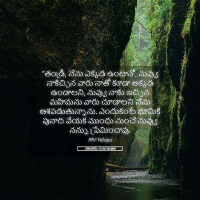 Picture 05 - యోహాను 17:24 TELIRV - “తండ్రీ, నేను - Bible Verse Picture