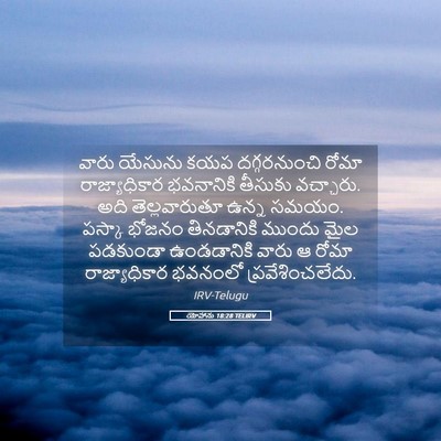 Picture 05 - యోహాను 18:28 TELIRV - వారు యేసును కయప - Bible Verse Picture