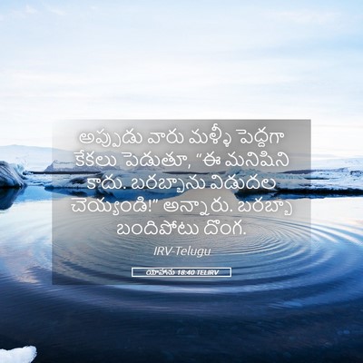 Picture 05 - యోహాను 18:40 TELIRV - అప్పుడు వారు - Bible Verse Picture