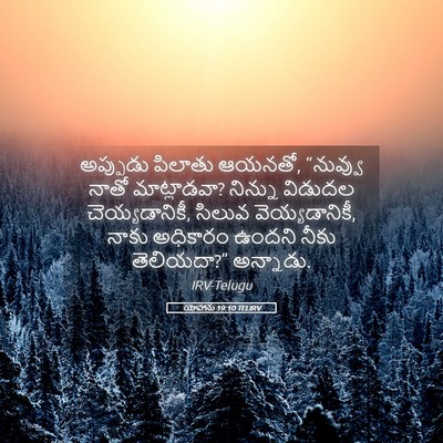 Picture 05 - యోహాను 19:10 TELIRV - అప్పుడు పిలాతు - Bible Verse Picture