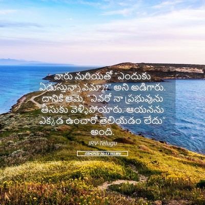 Picture 05 - యోహాను 20:13 TELIRV - వారు మరియతో - Bible Verse Picture