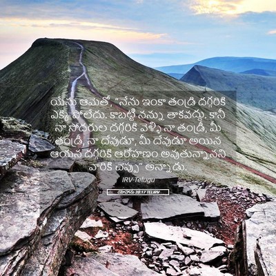 Picture 05 - యోహాను 20:17 TELIRV - యేసు ఆమెతో, “నేను - Bible Verse Picture