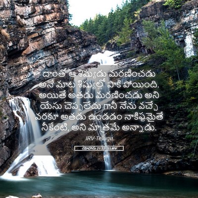 Picture 05 - యోహాను 21:23 TELIRV - దాంతో ఆ శిష్యుడు - Bible Verse Picture