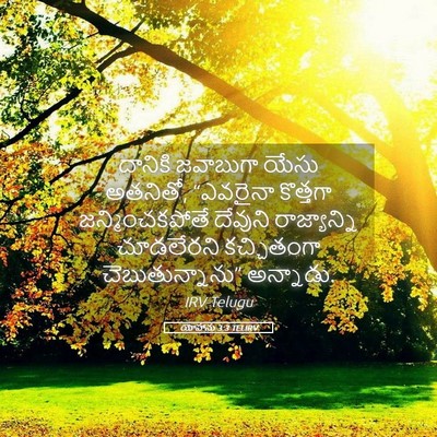 Picture 05 - యోహాను 3:3 TELIRV - దానికి జవాబుగా - Bible Verse Picture